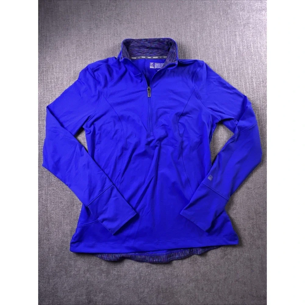 VSX Victoria's Secret Sport Knockout Blue 1/2 Zip Pullover Jacket Women's Large - Picture 1 of 11